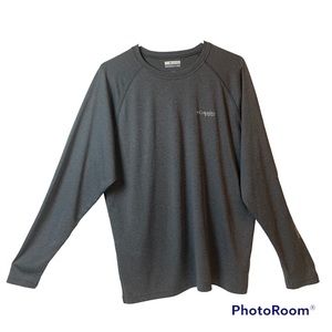 Columbia Shirt Men's PFG Performance Fishing Gear Gray Medium Long Sleeve